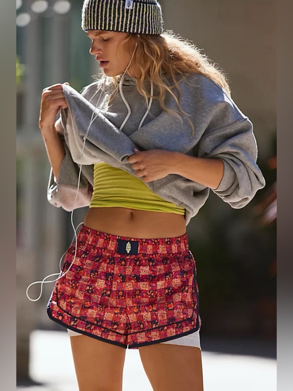 FP Movement - Free People Varsity Blues Printed Shorts NWOT